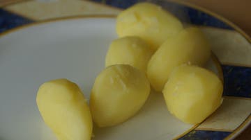 Las patatas cocidas quedan así de buenas.