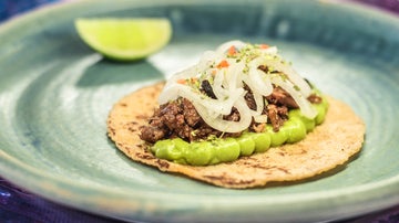 El taco de ternera de Mezcal Lab.