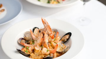 La paella de CentOnze, en todo su esplendor.