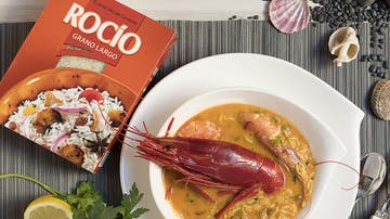 Arroz caldoso con carabineros